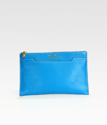 Miu Miu Vitello Caribou Envelope Clutch - Lyst