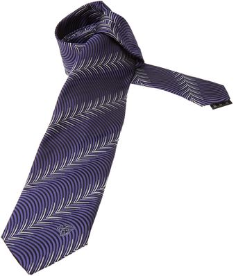 Versace Feather Jacquard Tie - Lyst