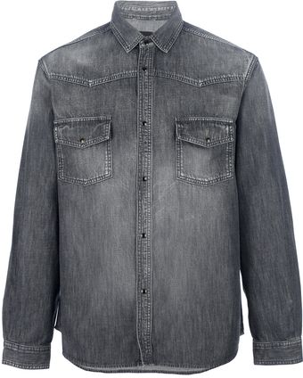 Yves Saint Laurent Denim Shirt - Lyst