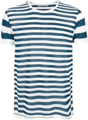 Andrea Pompilio Contrast Stripe Tshirt - Lyst