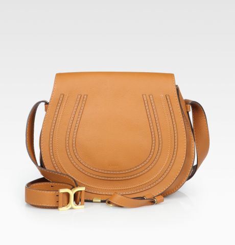 ChloÃ© Marcie Medium Round Crossbody Bag in Brown (tan)