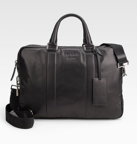 prada leather bag men