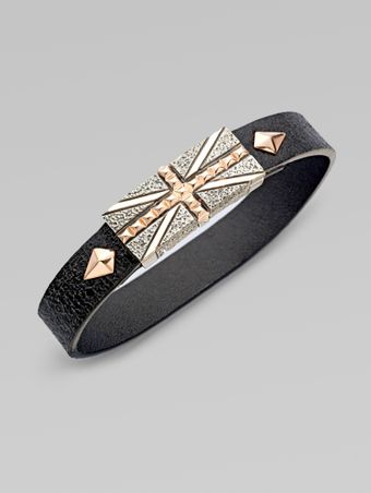 Stephen Webster Multifinish Union Jack Leather Bracelet - Lyst