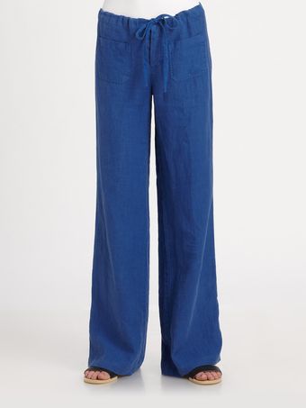 Vince Linen Beach Pants - Lyst