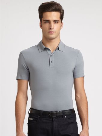Armani Stretch Polo Shirt - Lyst