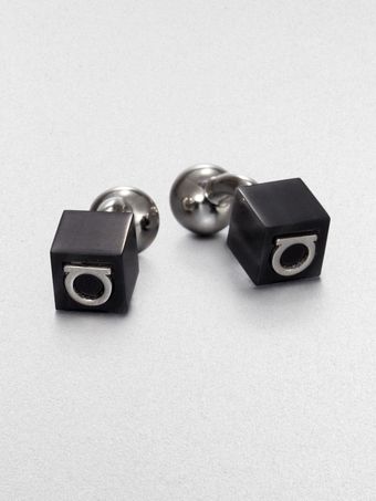 Ferragamo Gem Cubo Cuff Links - Lyst
