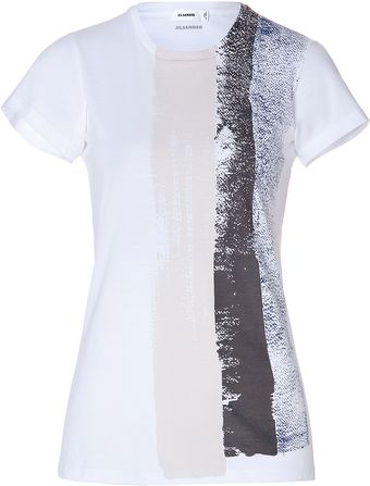 Jil Sander Printed Cotton T-Shirt  - Lyst