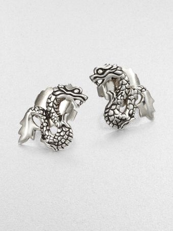 John Hardy Sterling Silver Dragon Stud Earrings - Lyst