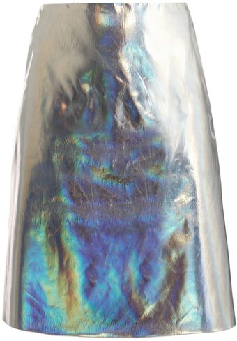 Jonathan Saunders Clark Silverfoil Skirt - Lyst