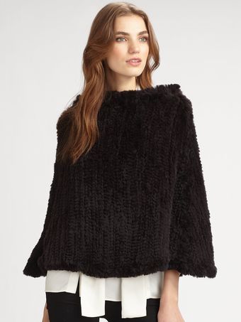 Pologeorgis Knitted Rabbit Poncho - Lyst