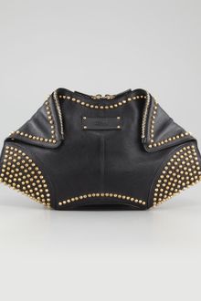 Alexander McQueen Studded De Manta Leather Clutch - Lyst