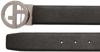 Giorgio Armani 35cm Reversible Leather and Metal Belt - Lyst