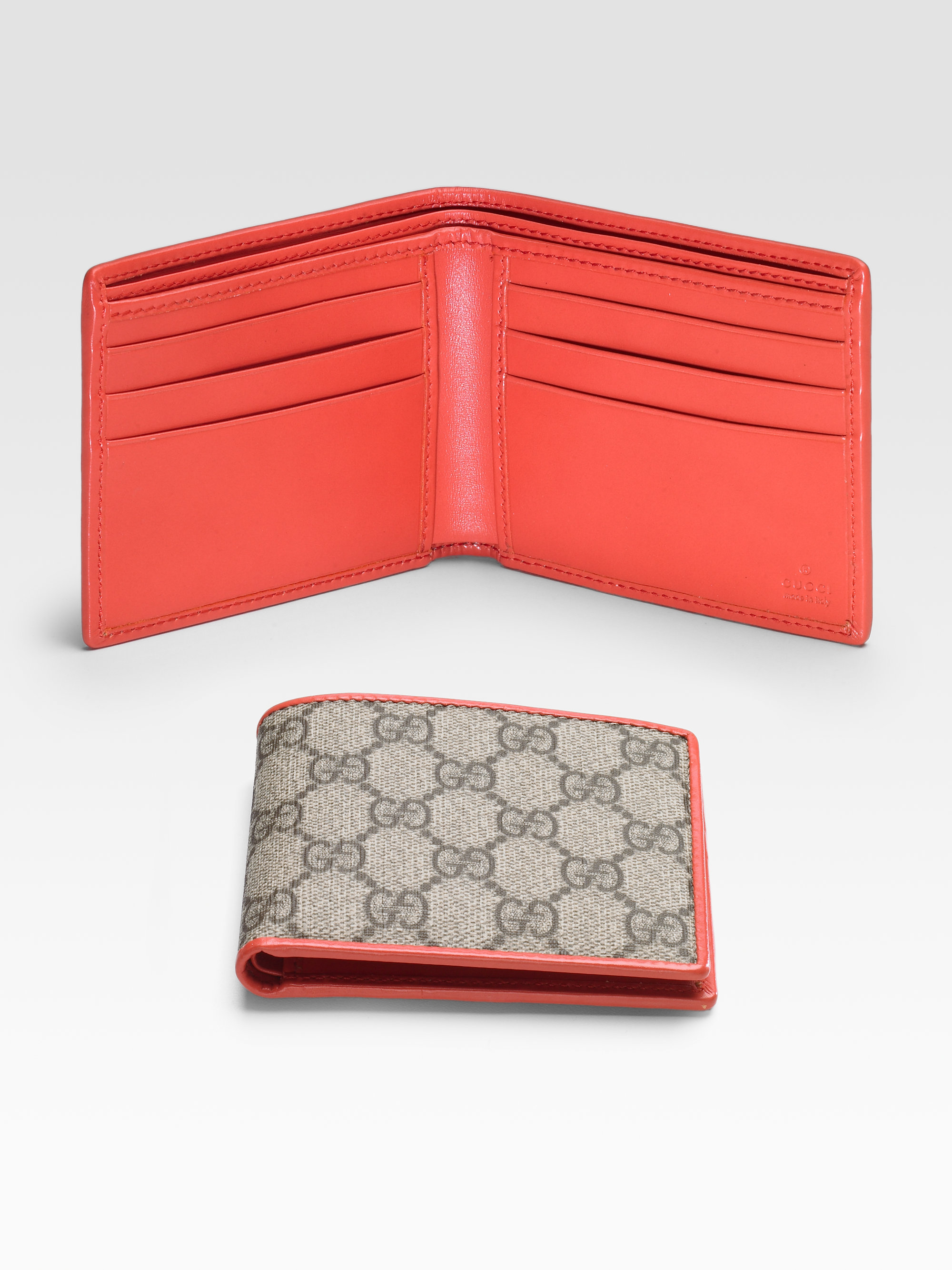 Gucci Bifold Wallet in Red for Men (beige-red) | Lyst