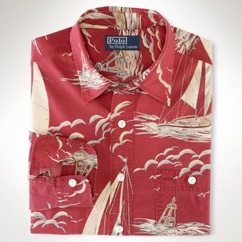 Polo Ralph Lauren Custom Fit Sailboat Workshirt - Lyst