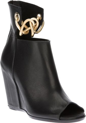 Rick Owens Chain Detail Wedge Boot - Lyst