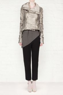 Rick Owens Metallic Naska Leather Biker Jacket - Lyst