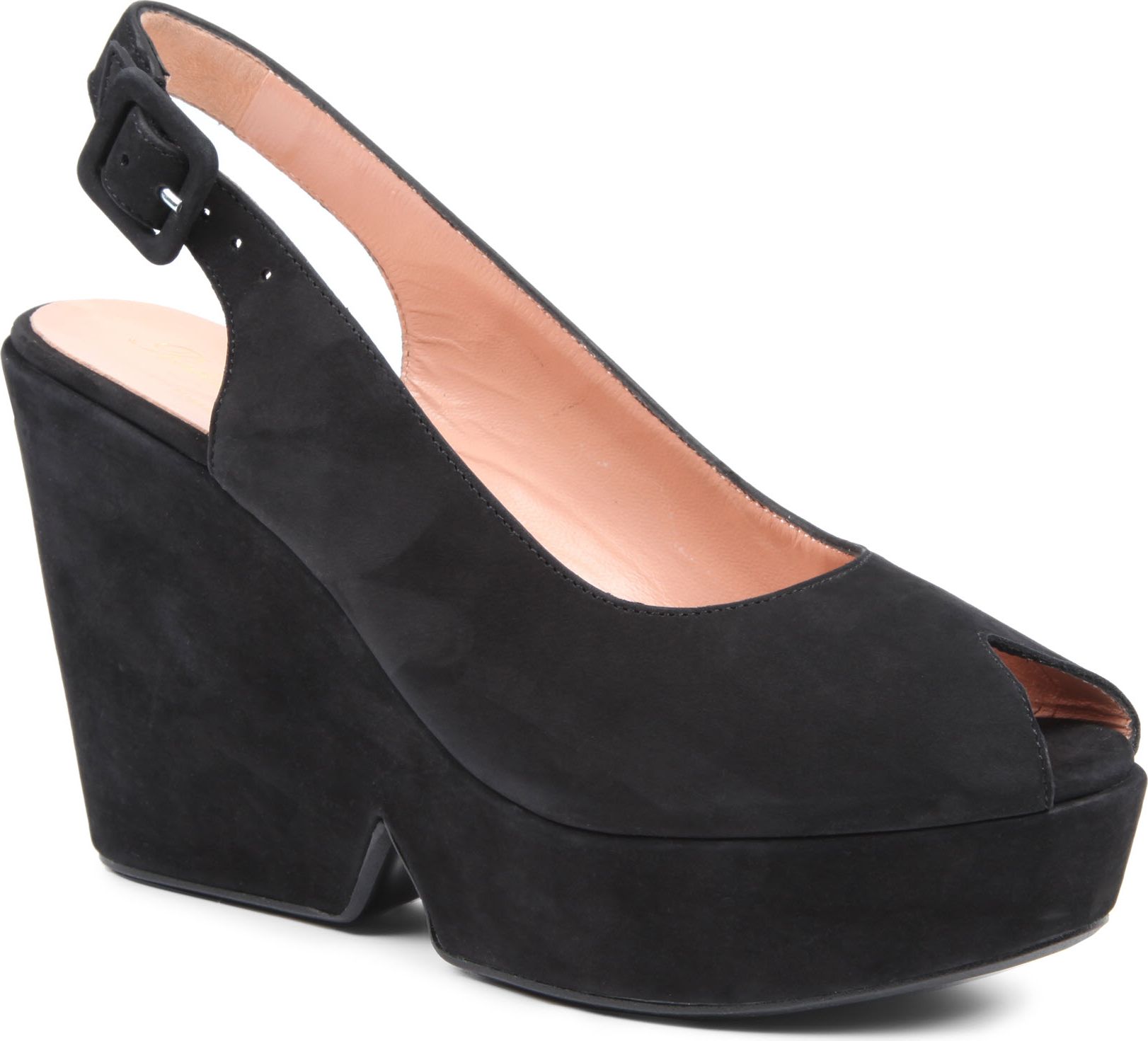 Robert Clergerie Dylane Suede Wedge Sandals In Black Lyst 9687