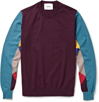 Undercover Panelled Cottonjersey Sweater - Lyst