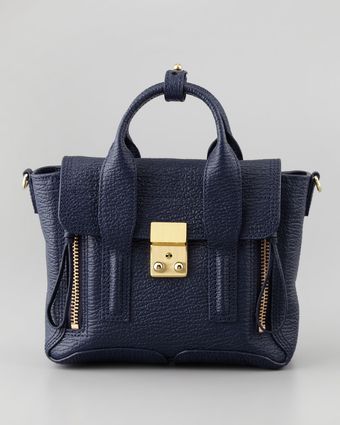 3.1 Phillip Lim Mini Pashli Leather Satchel Navy - Lyst