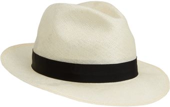 Borsalino Banded Panama Hat - Lyst