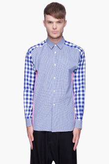 Comme Des Garçons Blue and Pink Yarn Dyed Cotton Checks Mix Shirt - Lyst