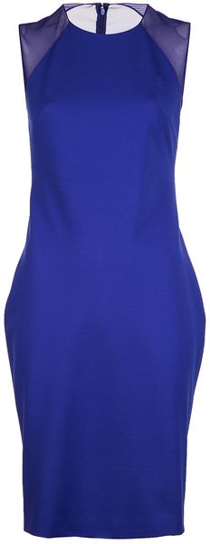 Cushnie Et Ochs Silk Paneled Shift Dres - Lyst
