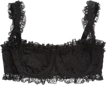 Dolce & Gabbana Ruffled Lace Underwired Bra - Lyst