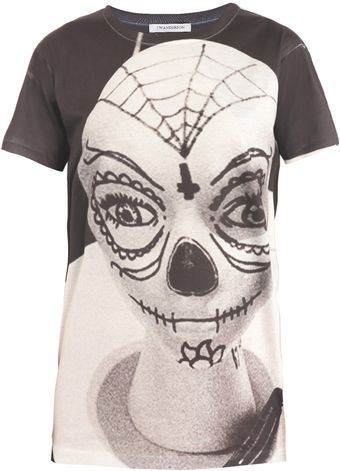 J.W. Anderson Skull Print Boy Fit Tshirt - Lyst