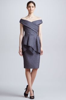 Lela Rose Offtheshoulder Flounce Dress - Lyst