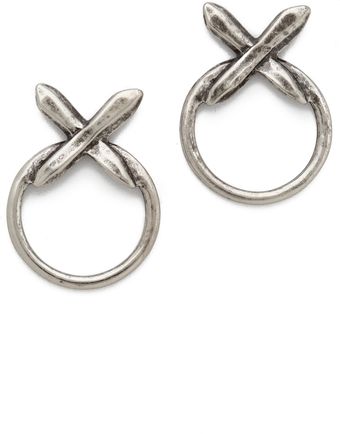 Luv Aj Crystal Cross Statement Earrings - Lyst