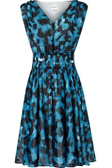Reiss Lunata Amanth Printed Fit and Flare Dress - Lyst