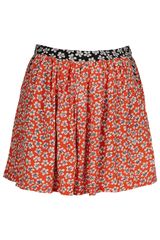 Topshop Ditsy Mix Print Culotte Shorts