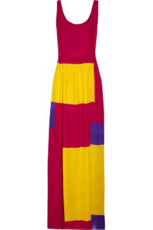 Alice + Olivia Susie Color-Block Silk-Blend Maxi Dress - Lyst