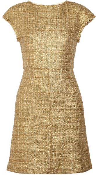 alice and olivia gold gown