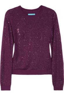 Alice + Olivia Cena Rhinestone Embellished Knitted Sweater - Lyst