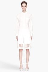 Chloé Milk White Floating Crepe De Chine Blouse