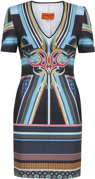 Clover Canyon Blue Midnight Diner Neoprene Dress - Lyst