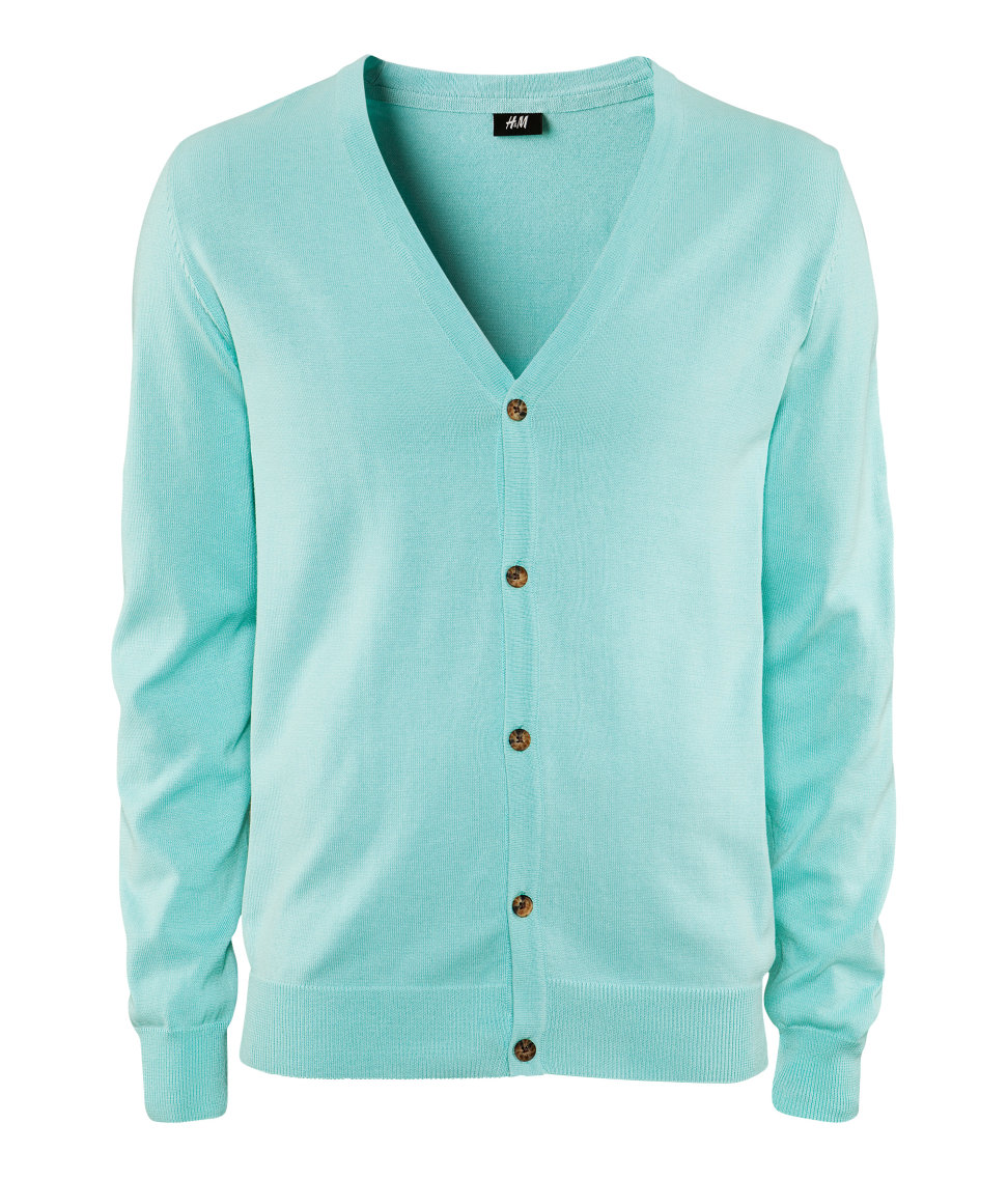 H&m Cardigan in Green for Men (mint) Lyst