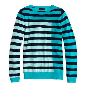 J.Crew  Featherweight Cashmere Tippi Sweater in Colorblock Stripe - Lyst