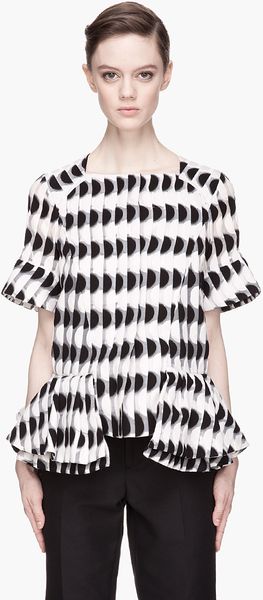Marni  Peplum Jacquard Jacket - Lyst