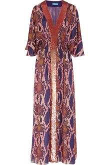 Matthew Williamson Python-Print Silk-Chiffon Maxi Dress - Lyst