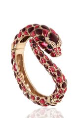 Roberto Cavalli Snake Swarovski Metal Bracelet
