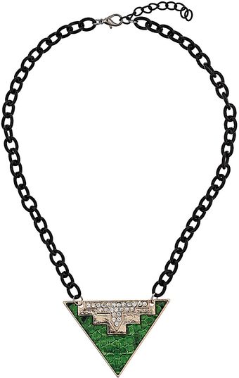 Topshop Layered Triangle Pendant - Lyst