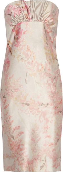 Valentino Printed Silk and Wool Blend Dress - Lyst