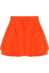Antonio Berardi Folded Stretch Wool Mini Skirt