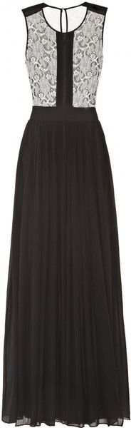 By Malene Birger Tiari Lace Trimmed Silk Chiffon Gown - Lyst