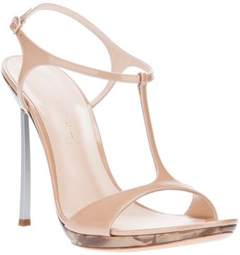 Casadei Tbar Strap Sandal - Lyst