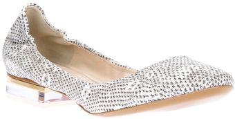 Chloé Printed Round Toe Ballerina - Lyst
