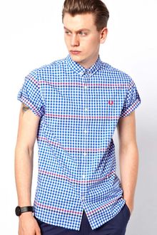 Fred Perry Gingham Shirt with Rolled Sleeves - Lyst
