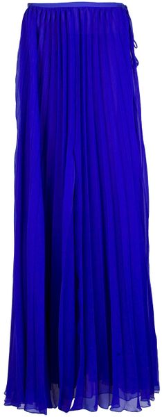 Iceberg Pleated Maxi Skirt in Blue (cobalt) | Lyst